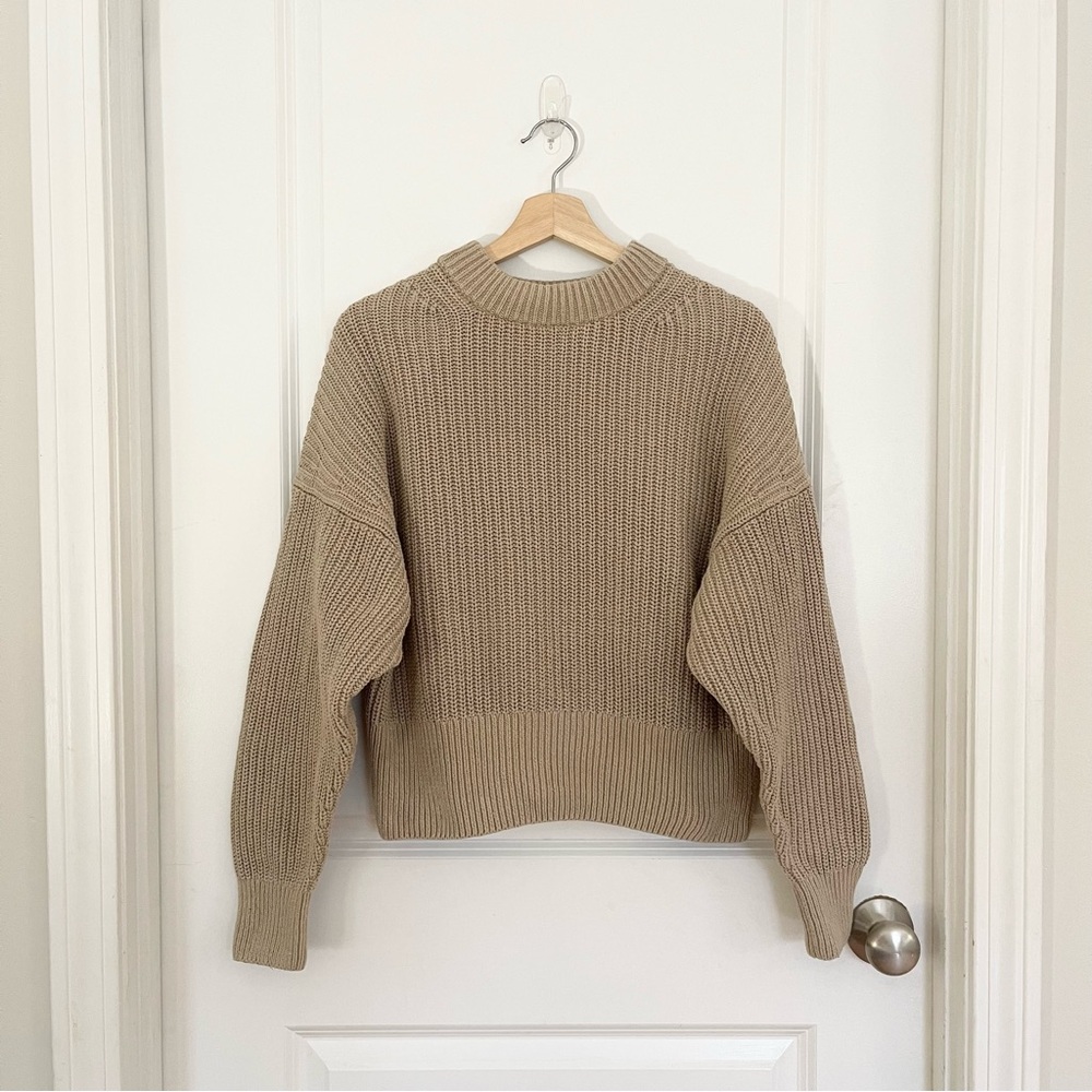 Everlane Women's Crew Neck Sweater in Tan